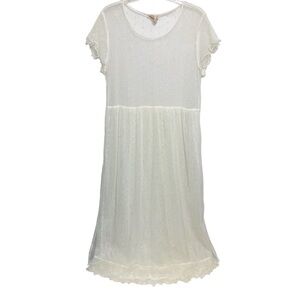 Vintage April Cornell Dress Womens Large Maxi Cottagecore Sheer Fairy Feminine